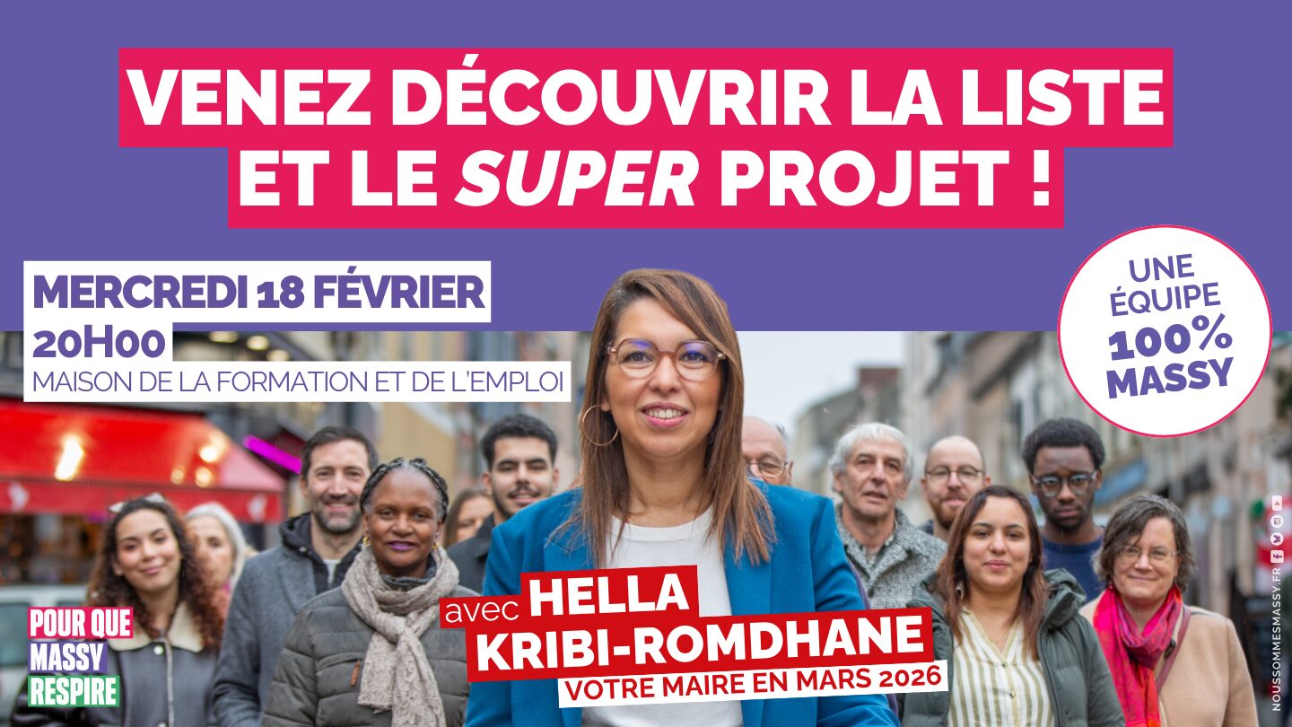 Réunion publique – Découvrez l’équipe et le super projet – mercredi 18 février 2026 à 20h (Maison de la Formation et de l’Emploi)