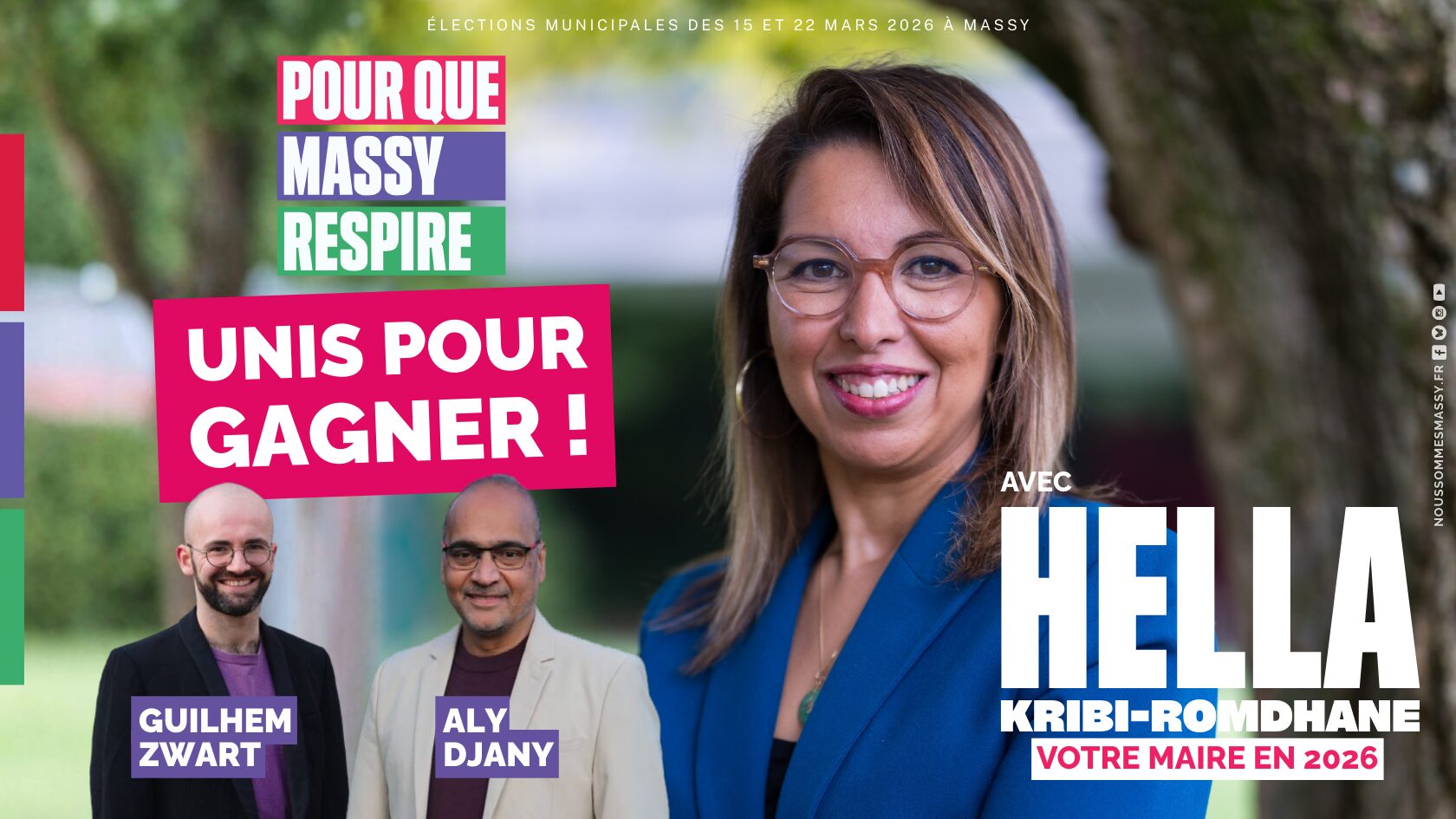 Unis pour gagner, dimanche 22 mars, votez Pour que Massy respire